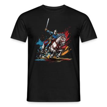Renaissance Festivals Mittelalterliche - Männer T-Shirt - Schwarz - Vorne - AI Model Male 178 light (178cm)