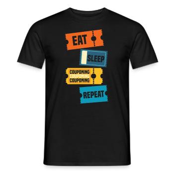 Lustiges Extrem Couponing Coupon Geschenk - Männer T-Shirt - Schwarz - Vorne - AI Model Male 178 light (178cm)