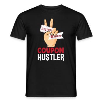 Funny Extreme Couponing Coupon Gift - Men's T-Shirt - black - Front - AI Model Male 178 light (178cm)