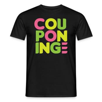 Lustiges Extrem Couponing Coupon Geschenk - Männer T-Shirt - Schwarz - Vorne - AI Model Male 178 light (178cm)