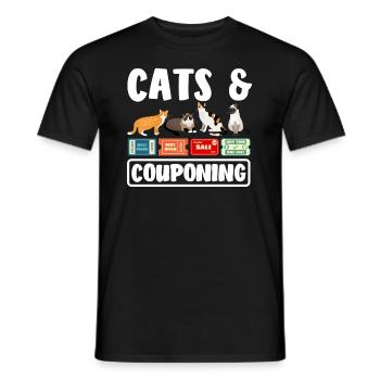 Lustiges Extrem Couponing Coupon Geschenk - Männer T-Shirt - Schwarz - Vorne - AI Model Male 178 light (178cm)