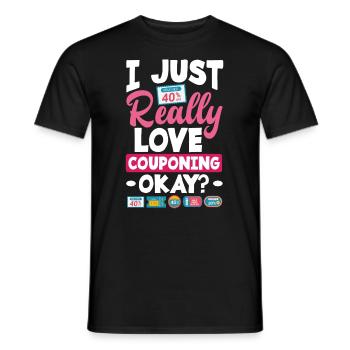 Lustiges Extrem Couponing Coupon Geschenk - Männer T-Shirt - Schwarz - Vorne - AI Model Male 178 light (178cm)