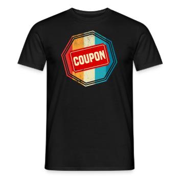 Funny Extreme Couponing Coupon Gift - Men's T-Shirt - black - Front - AI Model Male 178 light (178cm)
