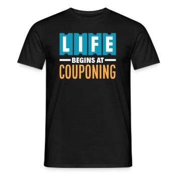 Lustiges Extrem Couponing Coupon Geschenk - Männer T-Shirt - Schwarz - Vorne - AI Model Male 178 light (178cm)