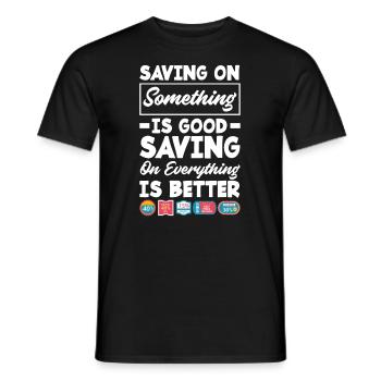 Lustiges Extrem Couponing Coupon Geschenk - Männer T-Shirt - Schwarz - Vorne - AI Model Male 178 light (178cm)