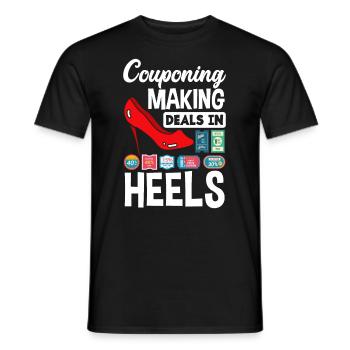 Lustiges Extrem Couponing Coupon Geschenk - Männer T-Shirt - Schwarz - Vorne - AI Model Male 178 light (178cm)