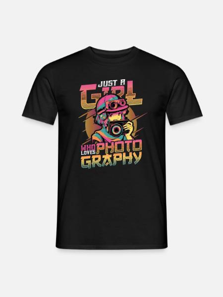 Nur Ein Mädchen, Das Die Fotografie Liebt - Männer T-Shirt - Schwarz