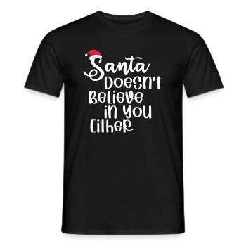 Le Père Noël ne croit pas en vous non plus - T-shirt homme - noir - Devant - AI Model Male 178 light (178cm)