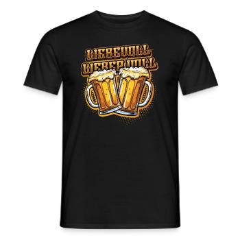 Nicht Liebevoll, Sondern Lieber Voll, Alkohol - Männer T-Shirt - Schwarz - Vorne - AI Model Male 178 light (178cm)
