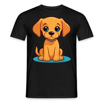 Cute dog design for dog owners - Men's T-Shirt - black - Front - AI Model Male 178 light (178cm)