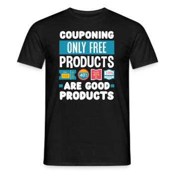 Funny Extreme Couponing Coupon Gift - Men's T-Shirt - black - Front - AI Model Male 178 light (178cm)