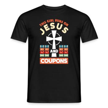Funny Extreme Couponing Coupon Gift - Men's T-Shirt - black - Front - AI Model Male 178 light (178cm)