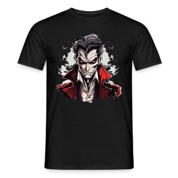 Cool Halloween Costume - Creepy Vampire - Men's T-Shirt - black - Front - AI Model Male 178 light (178cm)