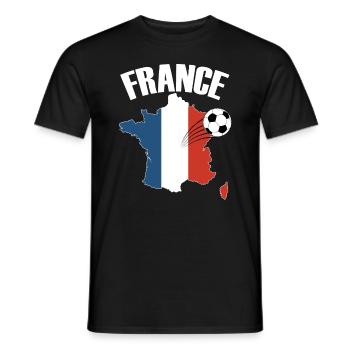 France Flag Fan de football français - T-shirt homme - noir - Devant - AI Model Male 178 light (178cm)
