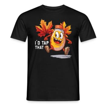 Ich Würde Darauf Tippen - Ahornbaum Tippen - - Männer T-Shirt - Schwarz - Vorne - AI Model Male 178 light (178cm)