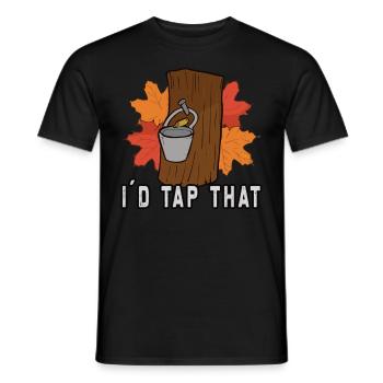 Ich Würde Darauf Tippen - Ahornbaum Tippen - - Männer T-Shirt - Schwarz - Vorne - AI Model Male 178 light (178cm)
