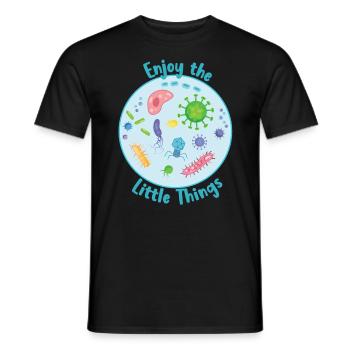 Enjoy The Little Things Funny Biology - Men's T-Shirt - black - Front - AI Model Male 178 light (178cm)