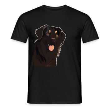 Hovawart besitzer Bauernhund Reinrassig Retro - Männer T-Shirt - Schwarz - Vorne - AI Model Male 178 light (178cm)
