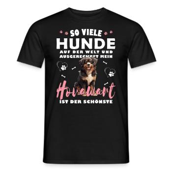 So viele Hunde auf der Welt - Hovawart - Männer T-Shirt - Schwarz - Vorne - AI Model Male 178 light (178cm)