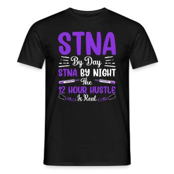 12 Hours of Hustle and Bustle - State Tested - Men's T-Shirt - black - Front - AI Model Male 178 light (178cm)