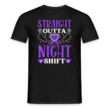 DORTE OUTTA NIGHT - State Tested - Men's T-Shirt - black - Front - AI Model Male 178 light (178cm)
