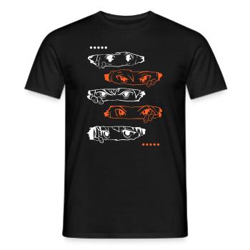 White And Black Anime Eyes - Special Gift For Xmas - Men's T-Shirt - black - Front - AI Model Male 178 light (178cm)