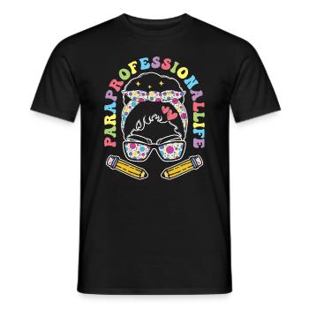 Drôle Para Professeur ParaprofessionAllife - T-shirt homme - noir - Devant - AI Model Male 178 light (178cm)