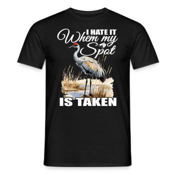 "I hate it when my place is taken" - Men's T-Shirt - black - Front - AI Model Male 178 light (178cm)