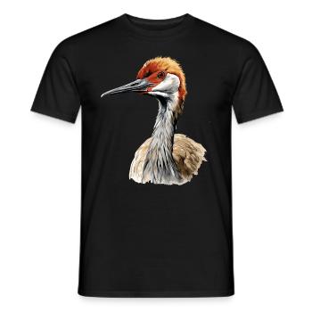 Vogelbeobachtung Sandhill Crane Nebraska Sandhill - Männer T-Shirt - Schwarz - Vorne - AI Model Male 178 light (178cm)