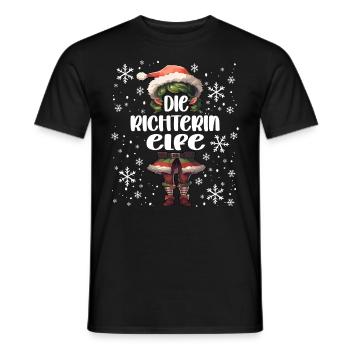 Weihnachtsoutfit Richterin Wichtel - Männer T-Shirt - Schwarz - Vorne - AI Model Male 178 light (178cm)