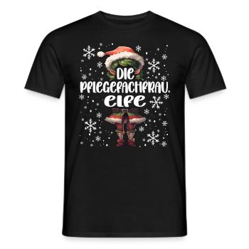 Weihnachtsoutfit Pflegefachfrau Wichtel - Männer T-Shirt - Schwarz - Vorne - AI Model Male 178 light (178cm)