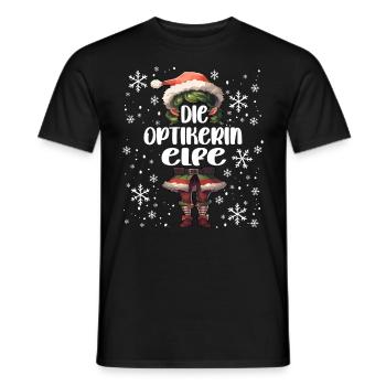 Weihnachtsoutfit Optikerin Wichtel - Männer T-Shirt - Schwarz - Vorne - AI Model Male 178 light (178cm)