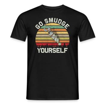 Smudge Sage Feather Spiritual Witchcraft - Men's T-Shirt - black - Front - AI Model Male 178 light (178cm)