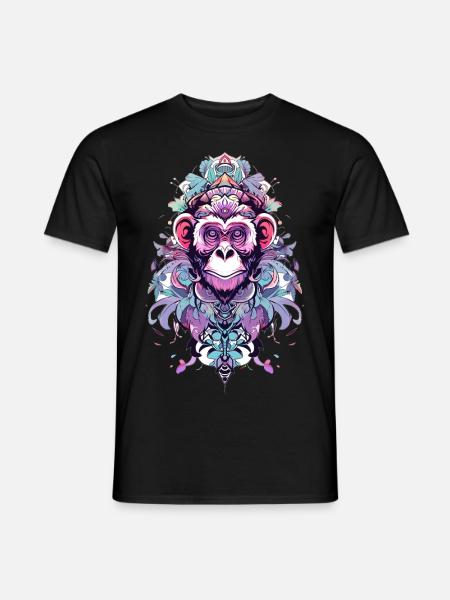 Mera Street Art Monkey Two - Men's T-Shirt - black