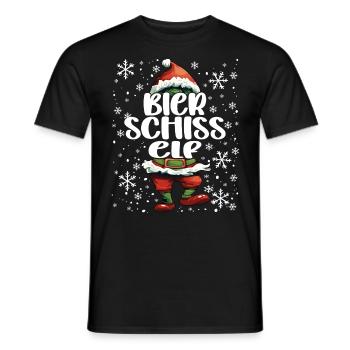 Weihnachtsoutfit Bierschiss Elf - Männer T-Shirt - Schwarz - Vorne - AI Model Male 178 light (178cm)