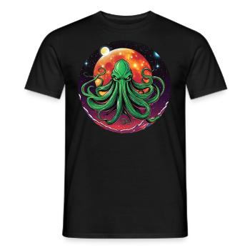Unsterbliches Cthulhu Monster im Weltall - Männer T-Shirt - Schwarz - Vorne - AI Model Male 178 light (178cm)