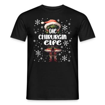 Weihnachtsoutfit Chirurgin Wichtel - Männer T-Shirt - Schwarz - Vorne - AI Model Male 178 light (178cm)