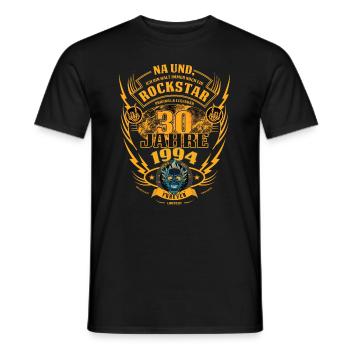 30. Geburtstag 1994 Rock'n Roll für immer Geschenk - Männer T-Shirt - Schwarz - Vorne - AI Model Male 178 light (178cm)