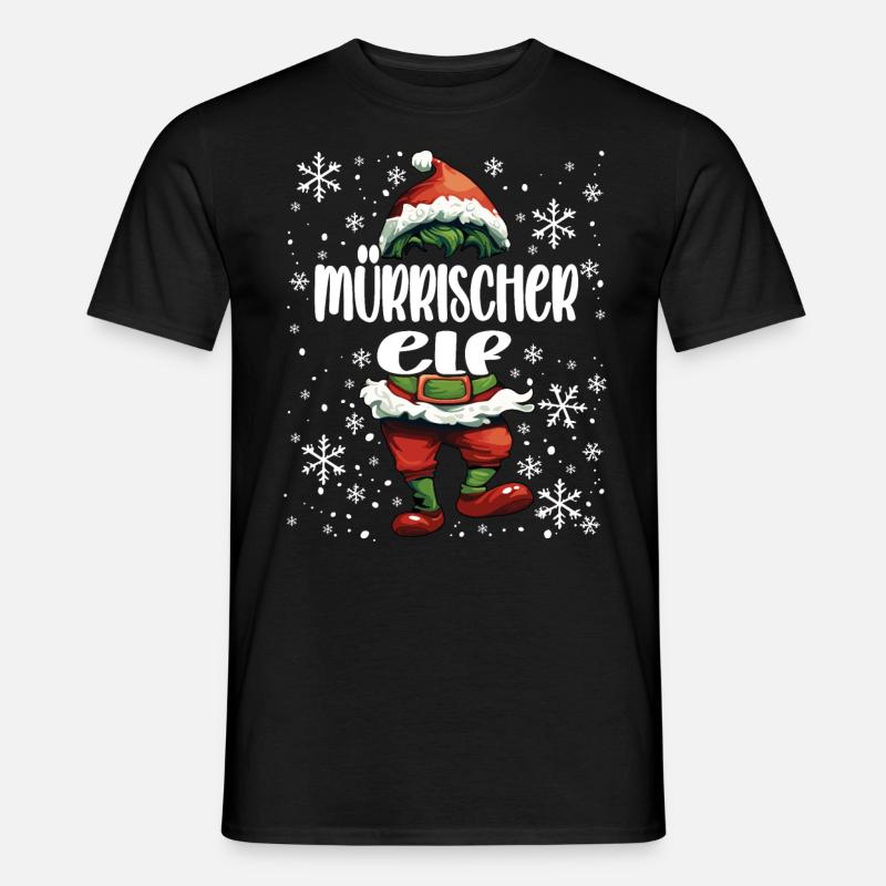 Grumpy Elf Christmas Outfit - Men’s T-shirt - black
