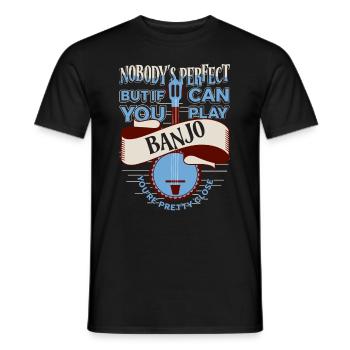 Joueur de banjo parfait, aime jouer du banjo - T-shirt homme - noir - Devant - AI Model Male 178 light (178cm)