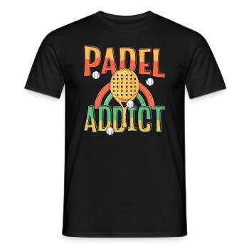Accro au padel, Tennis de padel - T-shirt homme - noir - Devant - AI Model Male 178 light (178cm)