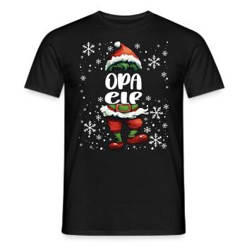 Weihnachtsoutfit Opa Elf - Männer T-Shirt - Schwarz - Vorne - AI Model Male 178 light (178cm)