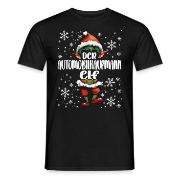 Weihnachtsoutfit Automobilkaufmann Elf - Männer T-Shirt - Schwarz - Vorne - AI Model Male 178 light (178cm)