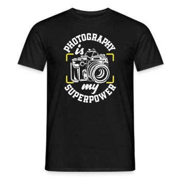Drôle Photographie Photographe Photographe Cadeau - T-shirt homme - noir - Devant - AI Model Male 178 light (178cm)
