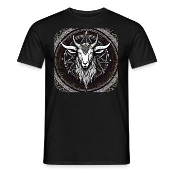 Gothic Goat - Men's T-Shirt - black - Front - AI Model Male 178 light (178cm)