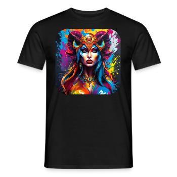 Demon in graffiti style - Men's T-Shirt - black - Front - AI Model Male 178 light (178cm)