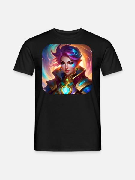 Coole Fantasy Frau - Männer T-Shirt - Schwarz