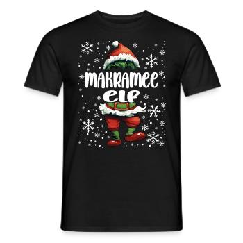 Weihnachtsoutfit Makramee Elf - Männer T-Shirt - Schwarz - Vorne - AI Model Male 178 light (178cm)