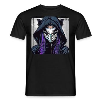 Fille Cybergoth Cool - T-shirt homme - noir - Devant - AI Model Male 178 light (178cm)