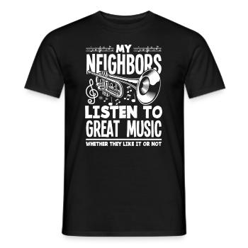 Trumpet Trumpeter Trumpet Player - Men's T-Shirt - black - Front - AI Model Male 178 light (178cm)